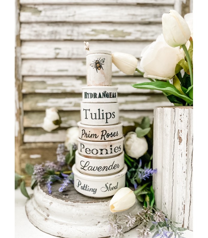 Antique English- Ironstone risers, Garden Lover's Collection - LTD Spring